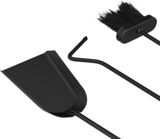 OEM Serviteur De Chemin&eacute;e 3 Pi&egrave;ces Avec Tisonnier, Balai Et Pelle