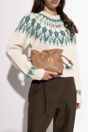 Loewe Flamenco Mini Clutch, Womens, Beige