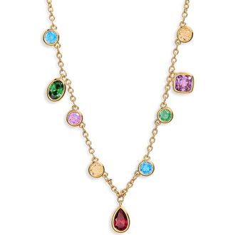 Swarovski Millenia Cushion Cut Crystal Pendant Necklace in Multi/gold at Nordstrom