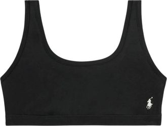 Polo Ralph Lauren Ondergoed, Dames, Zwart, M, Katoen, Bralette met volledige bedekking