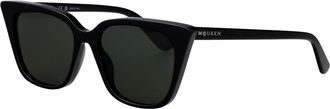 Alexander McQueen Womens Sunglasses Am0556s Black Acetate