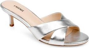 L'agence Aveline Slide Sandal in Silver at Nordstrom Rack, Size 7.5