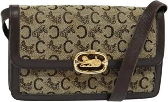 Celine Pre-owned Cross Body Bags, female, Brown, Size: ONE SIZE Pre-owned Canvas Crossbody Bag
