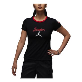 Nike Jordan (WMNS) Air Jordan Graphic Slim Fit T-shirt Asia Sizing Black HM4895-010