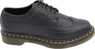 Dr. Martens Veganistisch lederen Oxford gele steek rubber - Dames - Veterschoenen - Zwart - 39 EU - Schoenen