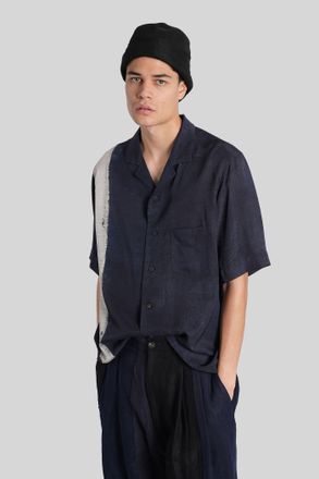 Ziggy Chen Shirt In Blue Silk