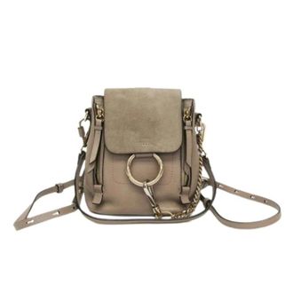 Chlo&eacute; Pre-owned Backpacks, female, Gray, Size: ONE SIZE Pre-owned Faye Backpack