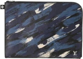 Louis Vuitton Pre-owned Clutches, male, Blue, Size: ONE SIZE Pre-owned Pochette Jour GM