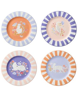 Certified International Menagerie Set of 4 Dinner Plates