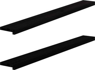 vidaXL Vidaxl - Window Sills 2 pcs Dark Brown 140x15x2 cm Solid Wood Oak