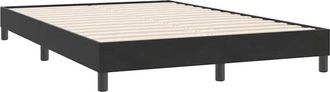 vidaXL Estructura De Cama Sin Colch&oacute;n Terciopelo Negro 140x220 Cm Vidaxl