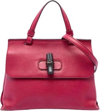 Gucci Pre-owned Leather gucci-bags - Dames - Vintage Handtas - Roze - ONE Size - Vintage