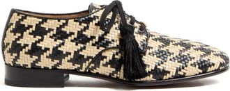 Valentino Garavani Loafers met kwastje en pied-de-poule print - Wit