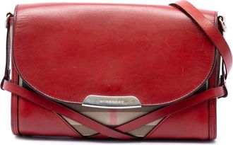 Burberry Pre-owned Burberry Leather and House Check Canvas Bridle Abbott Crossbody Ladies 9C1VBVXYLHP6CN0H
