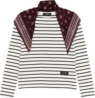 Seafarer Striped Bandana-detail Long-sleeves T-shirt