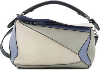 Loewe Puzzle Bag Leather Small satchel - Blauw
