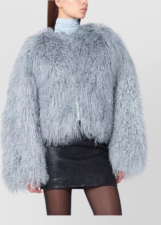 Halfboy oversized faux fur coat with long sleeves