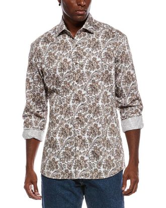 Eterna Printed Dobby Modern Fit Shirt