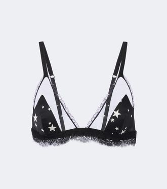 Dolce & Gabbana Reggiseno con stampa con pizzo