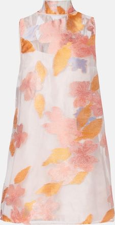 Staud Albee floral organza minidress
