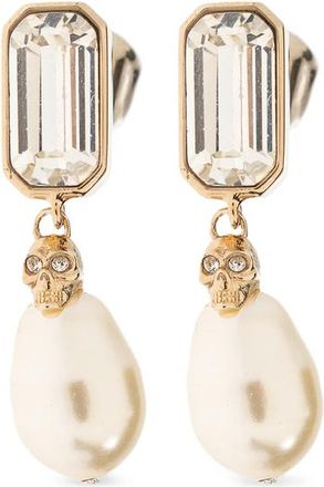 Alexander McQueen Skull Pearl Earrings