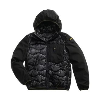 Blauer Winter Jackets, male, Black, 2XL, Black Jacket with Hood and Zip