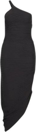 Philosophy di Lorenzo Serafini Asymmetrische Midi Jurk - Dames - Feestkleedjes - Bruin - M - Kleedjes