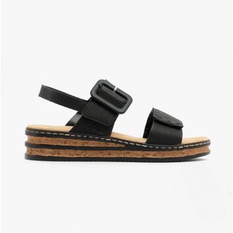 Rieker 62950-00 Dames Sandalen Zwart