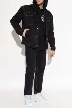 Off-white Sweatshirt With Printed Logo, Mens, Black