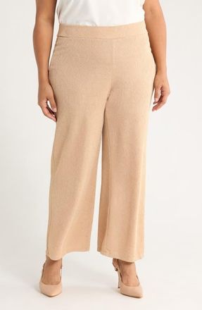 Kasper Pull On Wide Leg Pants in Soft Sand at Nordstrom, Size 2X
