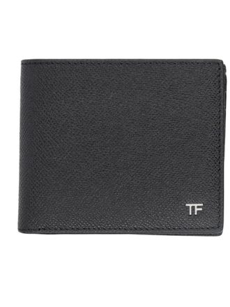 Tom Ford Textured Black Calf Leather Bi-Fold Wallet