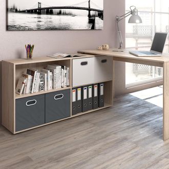 Vicco Scrivania Angolare Flexplus, Sonoma, 137 X 60 Cm