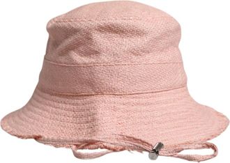 Dolce & Gabbana Wide Brim Bucket Hat - Dames - Hoeden - Roze - ONE Size - Katoen - Accessoires