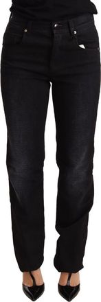 Ermanno Scervino Washed Straight blue Trouser Cotton Womens Jeans