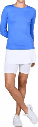Sofibella Uv Long Sleeve Top In Valley Blue