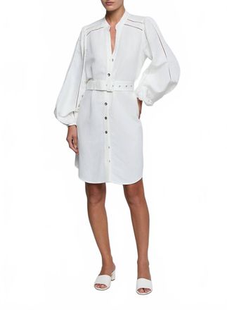 L'agence Womens Kiersten Long Sleeve Dress In White