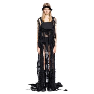 Ann Demeulemeester Ildi Crochet Scarf with Feathered Fringes
