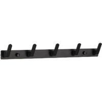 OEM Toallero Con Ganchos, Perchero De Pared Con 5 Ganchos, 43,5 X 3 Cm, Percha Moderna Negra, Paquete De 2 - Crezuo