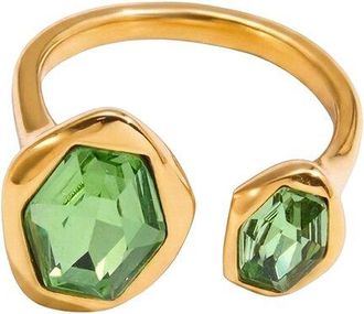 Liv Oliver 18K Plated 2.75 Ct. Tw. Peridot Quartz Ring