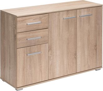 Deuba Com&ograve; Credenza Con Cassetti Credenza Multiuso Armadio Armadio Da Corridoio Quercia - Deuba