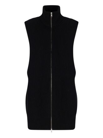 Maison Margiela Gilet Zip In Lana