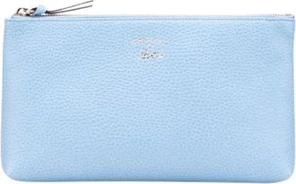 Gucci Pre-owned Swing Pouch - Dames - Vintage Clutch - Blauw - ONE Size - Leer - Vintage