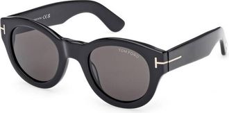 Tom Ford Smoke Oval Unisex Sunglasses FT1212 01A 48