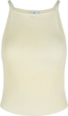 Courrèges Ivory Viscose Blend Top