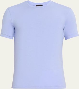 Giorgio Armani Mens Solid Viscose Stretch Jersey T-Shirt