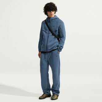 Nike Mens Tech Fleece Open-Hem Pants with Reflective Accents in Blue | IZ8069-438