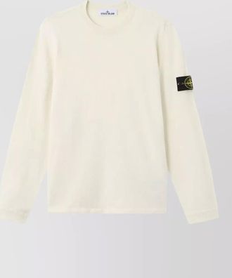 Stone Island organic cotton knit long sleeve sweater