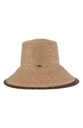 Eugenia Kim Annabelle UPF 50+ Wide Brim Straw Sun Hat in Camel at Nordstrom