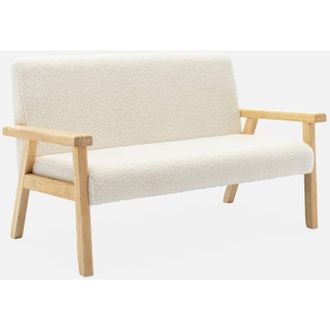 Sweeek Banco Infantil De Madera De Hevea, 2 Plazas