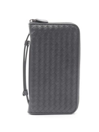 Bottega Veneta 2012-2025 Nappa Intrecciato Zip Wallet long wallets - women - Nappa Leather - One Size - Grey